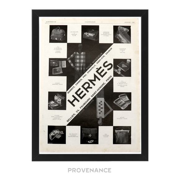🔴 Hermes Antique Vintage Newsprint Ad - Ready to Wear - Picture 1 of 7